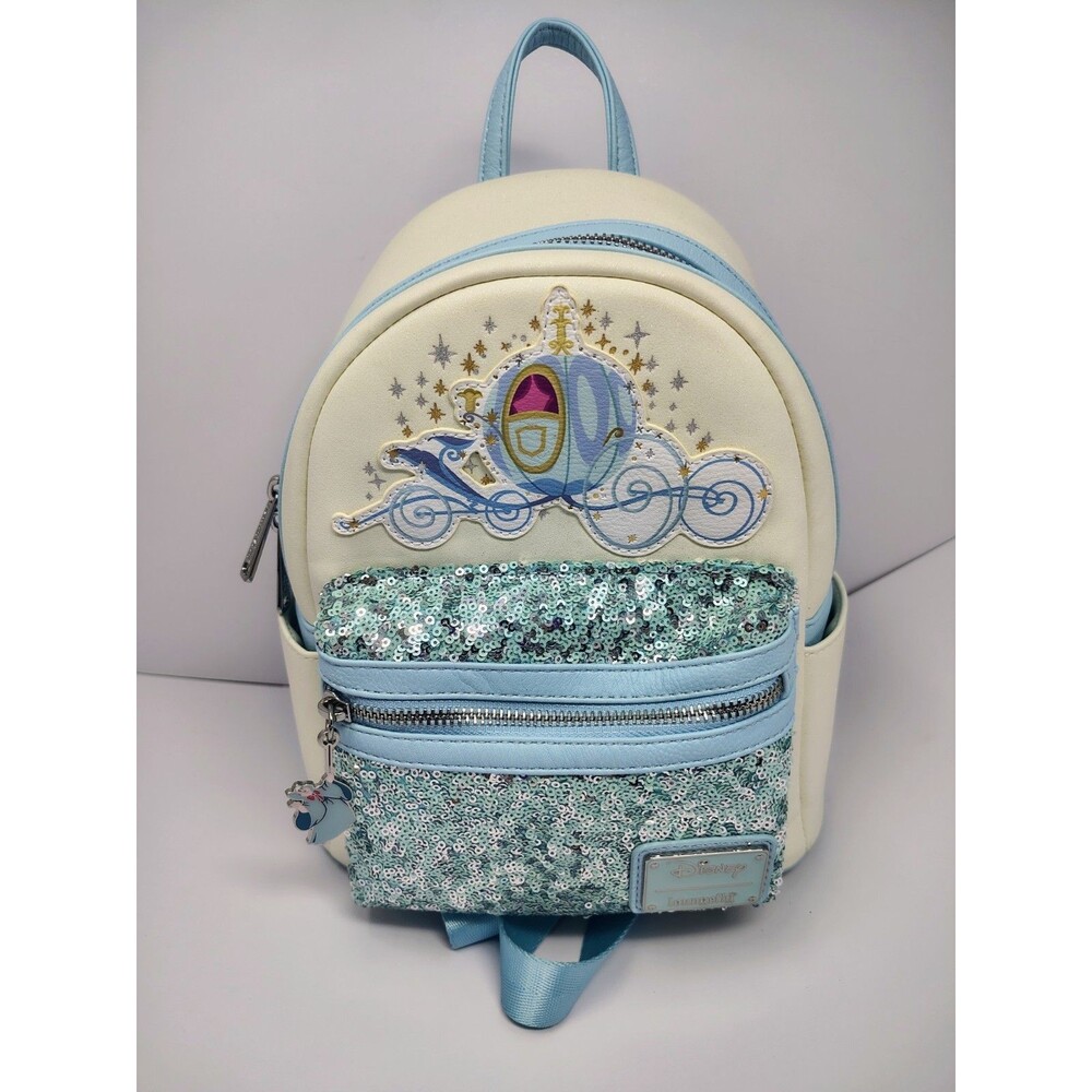 Loungefly Disney Cinderella Magical Carriage Coach Sequin Mini Backpack